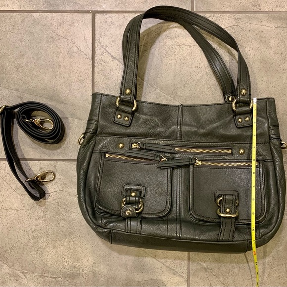 Etienne Aigner Forest Green Work Tote Crossbody - Picture 5 of 10